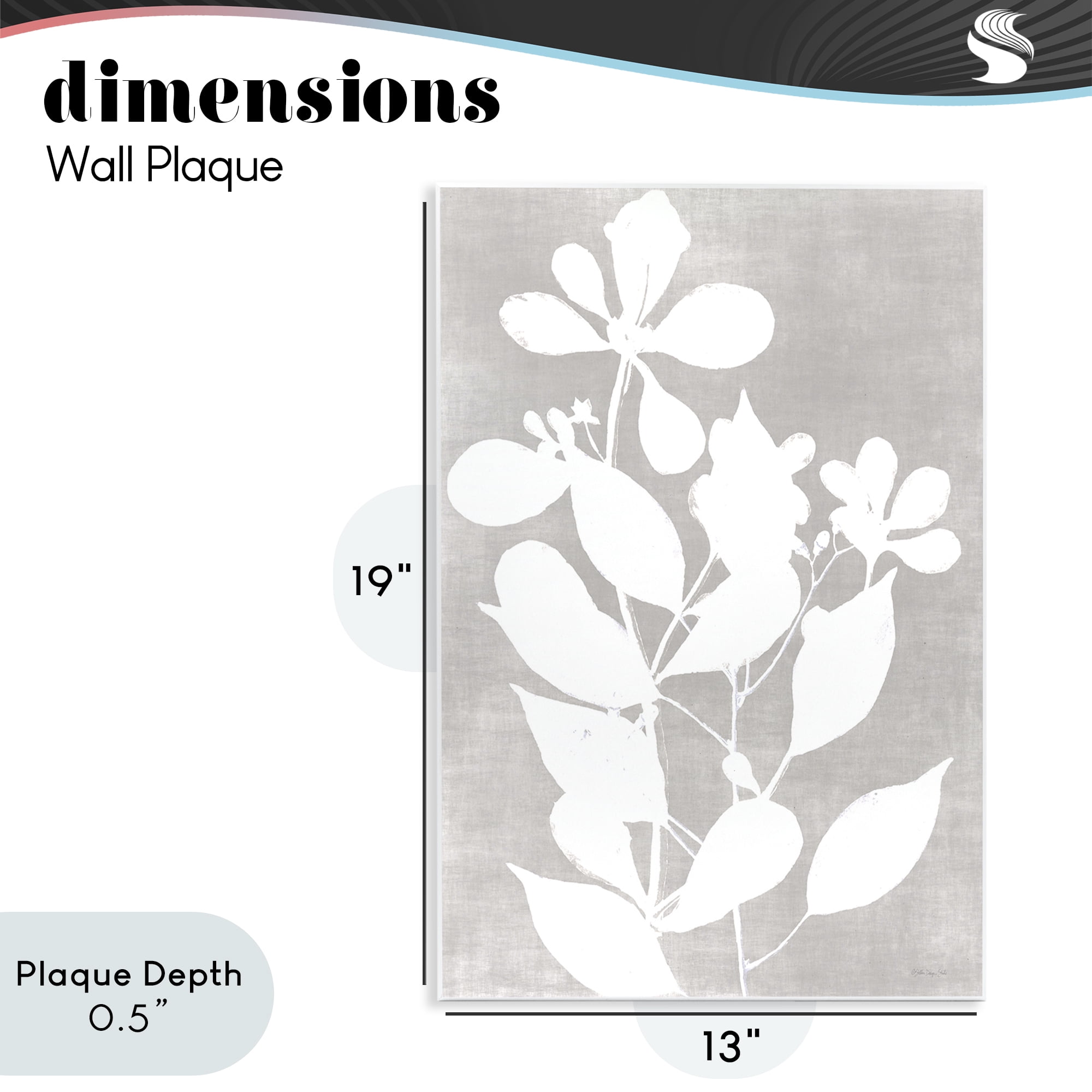 Stupell Industries Minimalist Foliage Impression Wall Plaque Art, design by Stellar Design Studio