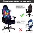 thumbnail image 4 of SEANATIVE Gaming Chair Covers with Zipper Decorative Dustproof Stretch Gamer Chair Cover with Armrest Covers Washable Fabric Non-Slip Office Armchair Slipcover, Butterfly Floral Galaxy, 4 of 7
