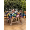 thumbnail image 4 of 60x120 Inch Outdoor Tablecloth with Umbrella Hole Zipper Rectangle Sports Football Rectangular Tablecloths Outside Waterproof Ball Games Basketball Rugby Baseball Patio Table Cover for Picnic Party, 4 of 8