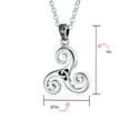 thumbnail image 4 of Bling Jewelry Womens Ancient Celtic Spiral Trinity Knot Necklace Oxidized Silver, 4 of 5