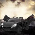 thumbnail image 3 of Infans 12V Kids Ride On Car 2.4G RC Electric Vehicle w/ Lights MP3 Openable Doors Black, 3 of 7