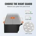 thumbnail image 3 of Gutter Guard,6"Width,Aluminum Leaf Filter DIY Gutter Cover,52 PCS 208 ft Total Length,0.157"Hole Diameter&0.02"Thick Raptor Gutter Guards Fits Any Roof or Gutter Type, 3 of 6