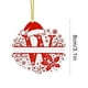 thumbnail image 2 of Adornos Navideños para Árbol, Monogramas Decorativos Acrílicos 2D con Gorro de Papá Noel, 26 Letras, Adornos Colgantes para Manualidades, Decoración Navideña Del Hogar., 2 of 5