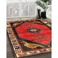 thumbnail image 2 of Ahgly Company Indoor Rectangle Traditional Dark Gold Brown Persian Area Rugs, 7' x 10', 2 of 6