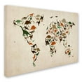 thumbnail image 3 of Trademark Art 'Dinosaur World Map 2' Canvas Art by Michael Tompsett, 3 of 4
