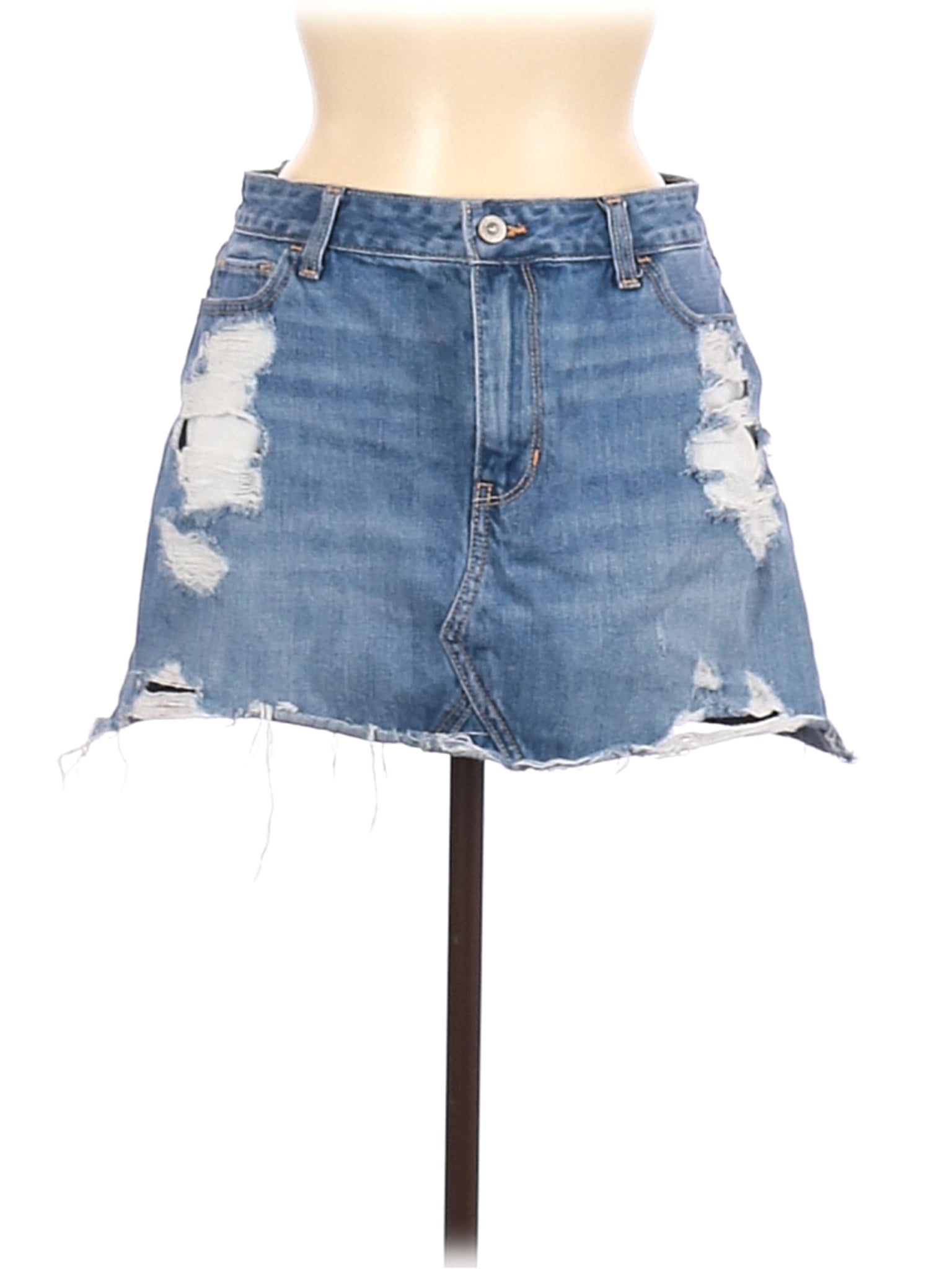 denim skirt hollister