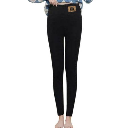 

KI-8jcuD Stretch Work Pants For Women Womens Winter Casual Solid Color Leggings Elastic High Waist Thermal Capris Workout Trousers Thermal Prints Pants Lift Leggings For Women Shorts Maternity Pants
