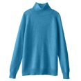thumbnail image 5 of zaveiop Womens Oversized Sweaters Mock Neck Batwing Long Sleeve 2025 Fall Trendy Ribbed Knit Casual Tunic Sweater (Z4-Blue, L), 5 of 5