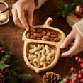 thumbnail image 4 of Twfbrm Wooden Serving Tray, 6 x 6 Inch Pinecone Shaped Serving Bowl with Hand Carving Design, Table Decorative Wood Bowl, Small Create Dish Bowl for Candy, Fruit, Snack, Desktop Center Decoration, 4 of 6