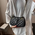 thumbnail image 3 of Bolso de cadena de celosía, nuevo bolso de PU de moda para debajo del brazo, bolso bandolera Joker para viajes diarios, 3 of 5