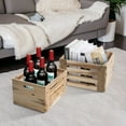 thumbnail image 3 of eHemco Solid Wood Storage Crates, Unfinished, Set of 2, 3 of 6