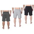 thumbnail image 2 of Men's 3 Pack Plus Size Jersey Knit Pajama Shorts, Lounge Shorts, 2 of 4