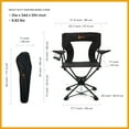 thumbnail image 7 of ARROWHEAD OUTDOOR 360° Degree Swivel Hunting Chair w/ Armrests, Perfect for Blinds, No Sink Feet, Supports up to 450lbs, Carrying Case, Steel Frame, Fishing, High-Grade 600D Canvas, USA-Based Support, 7 of 7