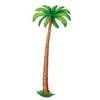 Party Central Club Pack of 12 Green and Brown Tropical Luau Jointed Palm Tree Party Decors 6'