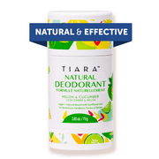 TIARA Whole Body All Natural Deodorant for Women, Aluminum Free Deodorant for Men, Safe for Kids Use All Over Body, Paraben Free, No Chemicals Vegan & Non Toxic, Travel Size (Melon and Cucumber)