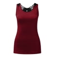 thumbnail image 4 of DHFJKG Women's Tank Tops Sexy Lace Sleeveless Casual Scoop Neck Night Out Summer Slim Fit Cami Shirts Comfortable Top, 4 of 7