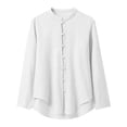 thumbnail image 4 of Guluxicc Men's Linen Shirts Button Down Relaxed Fit Classic Asian Long Sleeve Shirts Summer Casual Outfits, 4 of 8