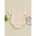 thumbnail image 5 of Aojekbee Baby Girls Birthday Jumpsuit Casual Donut Embroidery Short Sleeve Newborn Romper for Toddler Cute Clothes, 5 of 10
