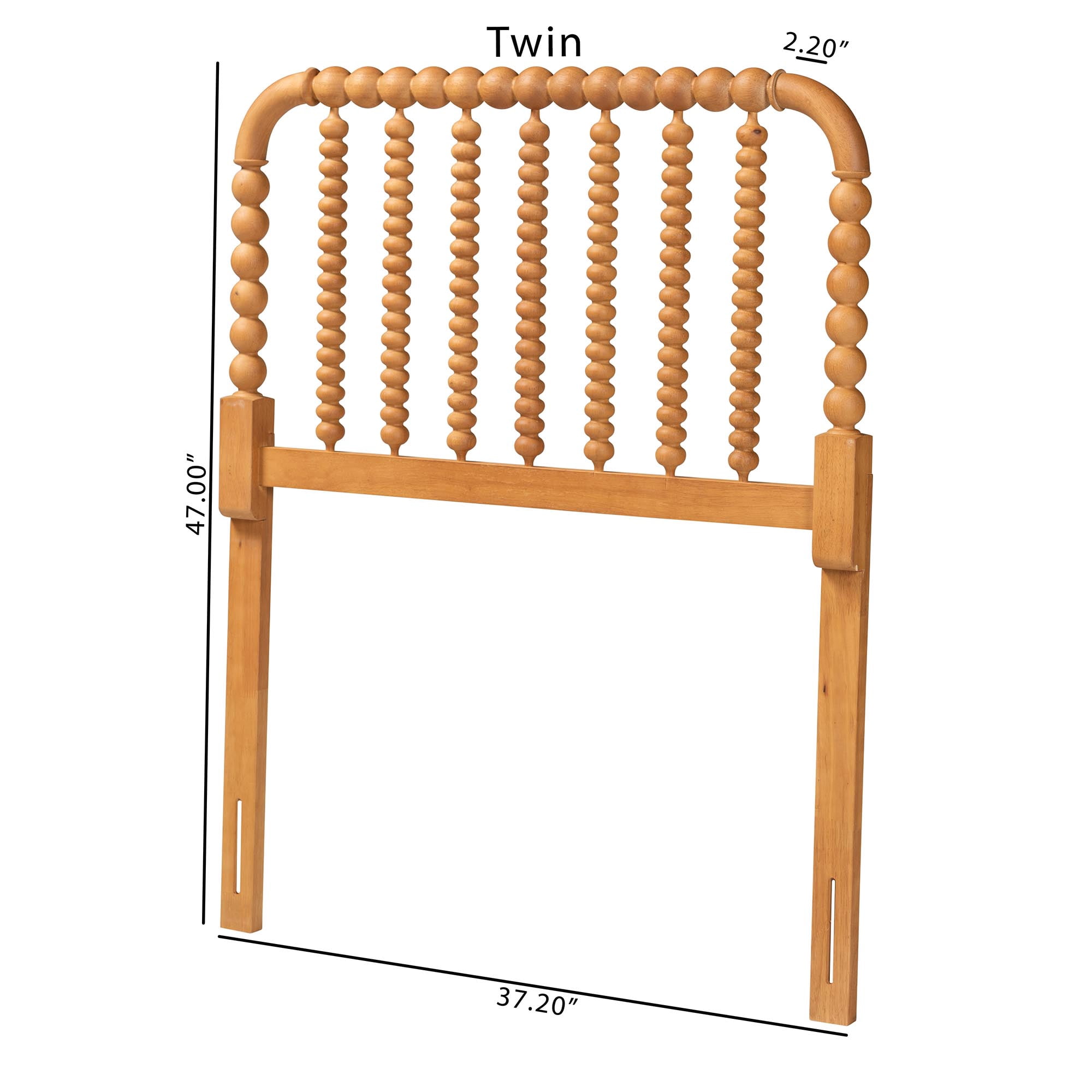 Baxton Studio Finley Traditional Headboard, Twin, Oak Brown