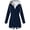 Navy, variant on Waterproof Jacket Women Outdoor Waterproof Fleece Lined Jacket Hooded With Pockets Long Sleeve Hooded Casual Jacket For Cold Wet Weather Women's Down Jacket