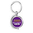 thumbnail image 1 of Is As Does Art Deco Fashion Rotating Keychain Metal Keyring Holder, 1 of 2