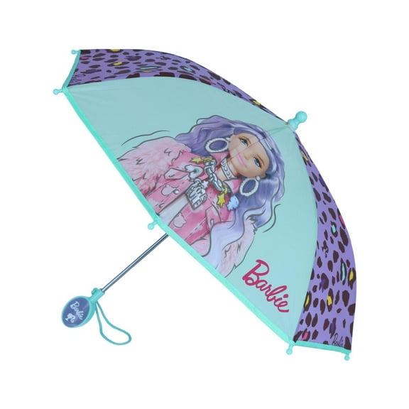 U.P.D., INC Girl's Mattel Barbie and Leopard Print Stick Umbrella