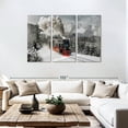 thumbnail image 3 of Elephant Stock German Steam Train Wall Art - Horizontal Multi Panel Canvas - Living Room Wall Decor - Transportation Multi Panel - Gray And Black Decor - 74" x 48", 3 of 8