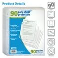thumbnail image 3 of 90 Count Sheet Protectors, 100 Percent Poly Sheet Protectors by Better Office Products, 8.5 x 11", Top Loading Paper Protectors, 3 of 4