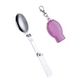 thumbnail image 1 of facefd Stainless Steel Camping Cutlery Portable Washable Smooth Foldable Outdoor Flatware Tableware with Storage Case 1.5mm Spoon Pink, 1 of 8