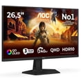 thumbnail image 4 of Restored AOC Q27G41ZDF  27” QD-OLED, QHD, 240hz, G-Sync Compatible, 0.03ms, Gaming Monitor - Black, 4 of 6