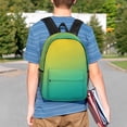 thumbnail image 4 of Easygdp Teal To Yellow Gradient Mochila Ligera de 15 Pulgadas para Estudiantes, Mochila Cómoda para la Escuela y Viajes, Correas Ajustables, 4 of 6