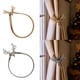 thumbnail image 1 of Abrazaderas de Cortina con Forma de Ciervo Navideño | Sujetadores de Cortina Ajustables para Cortinas de Oficina En Casa | Metal Blanco | 38 X 3 Cm | Decoración Navideña | 1 Unidad, 1 of 7