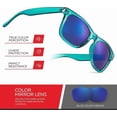 thumbnail image 3 of Translucent Frame Colorful Neon 80s Sunglasses for Men Women Reflective Mirrored Sun Glasses, 3 of 6
