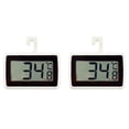 thumbnail image 1 of 2 Pcs Refrigerator Thermometer, Refrigerator With Compartment (White-1) Black Poster, 1 of 10