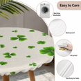 thumbnail image 6 of St. Patrick's Day Fitted Tablecloth with Elastic Edged, Round Table Cloth for Dining Table, Spring Green Lucky Shamrock Vintage Beige Waterproof Oil Proof Table Cover for Indoor Outdoor 36"-44", 6 of 8