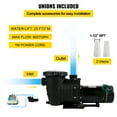thumbnail image 4 of VEVOR Bomba de Piscina 1500 W Bomba para Piscinas 6657 GPH Bomba Depuradora Piscina 110 V Bomba de Filtro para Piscinas 3650 RPM Bomba de Circulación para Piscina Protección de Sobrecarga Termica, 4 of 9