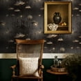 thumbnail image 5 of Baroque Peel and Stick Wallpaper Ethereal Mushroom Grove Starry Glowing Caps Moths Wall Mural 17.7in x 9.8ft Self Adhesive Removable Wall Paper Renter Friendly Wallpaper for Women Bedroom Salon, 5 of 8
