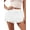 White, variant on Women's Y2K Lace Mini Skirt Ladies Layered Mini Skirt High Waist Ruffle Boho Skirt Micro Mesh Tiered Skort A Line Streetwear Skirts M