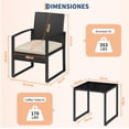 thumbnail image 4 of Set de 3 Piezas de Muebles de Patio – Sillas de Mimbre – Mesa de Café con Vidrio – Ratán PE – Jardín, Porche y Piscina – Sin Mecedora, 4 of 8