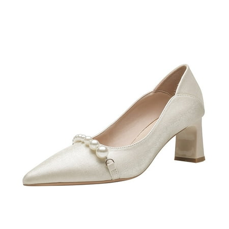 

HSMQHJWE Strappy Heel Flat Narrow Sandals Women Women Casual Shoes Autumn And Winter Fashion Comfortable Simple Pearl Pointed Toe Solid Color Slip On Mens Stylish Shoe