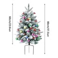 thumbnail image 2 of AMBN Arbre de Noël Extérieur avec Boules Rouges Dorées Décoration Pré-Décorée Arbre de Noël Vert Utilisé pour Passages et Porches, 2 of 5