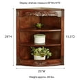 thumbnail image 3 of Victoriana Corner Curio Wall Cabinet Natural Cherry Natural Cherry, 3 of 5