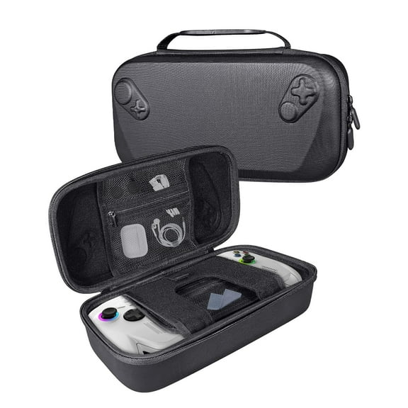 Carrying Case Compatible with Rog Xbox Ally X/Rog Xbox Ally 2025 Handheld Console Protective Hard Carry Shell Portable Travel Bag Waterproof Dustproof Black
