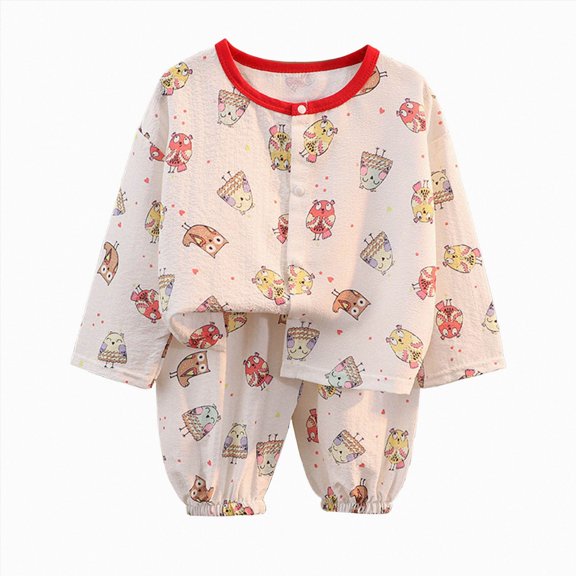 WUANDIXFA Pajamas Boys 6 12 18 24 Months 3T 4T 5T Baby Boys Girls Pajama Set Kids Toddler Snug fit Sleepwear pjs for Daily Life,Red,18-24 Months