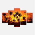 thumbnail image 2 of Coconut Palms Against Yellow Sky - Landscape Photography Canvas Print, 2 of 3