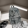 thumbnail image 4 of Likrtyny Mochila A Cuadros Con Lazo Mochila Informal para Mujer (negro), 4 of 9