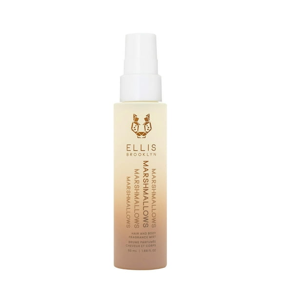 Ellis Brooklyn Brume Parfumée pour Cheveux et Corps à la Guimauve - Brume Parfumée Gourmande avec Guimauve, Accord Caramel, & Muscs Lactés, Parfum Vegan Fabriqué aux États-Unis, 50ml 1.7
