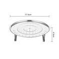 thumbnail image 2 of Stainless Steel Round Steamer Rack with Detachable V-Shaped Stand for Steamer Cooking Stackable Vegetables Dumplings Fish Seafood Versatile Kitchen Tool-18cm, 2 of 8