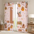 thumbnail image 2 of Erosebridal Monogrammed L Black Out Curtains for Kid, Capybara Lover Curtains Pack of 2 (42x63 Each), 2 of 6