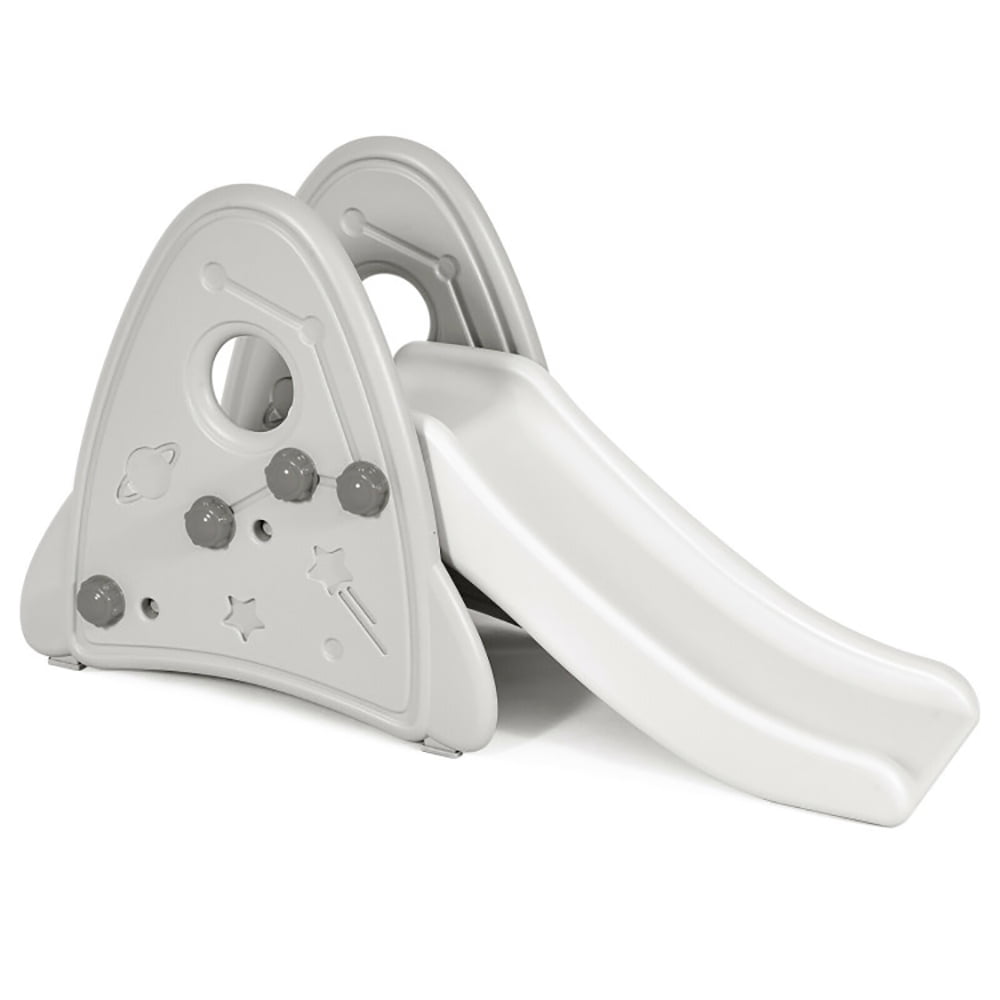 Spaco Freestanding Baby Slide Indoor First Play Climber Slide Set for Boys Girls, Easy Set Up Playset for Indoor Outdoor Backyard, Safe Toy for Toddler, Gray